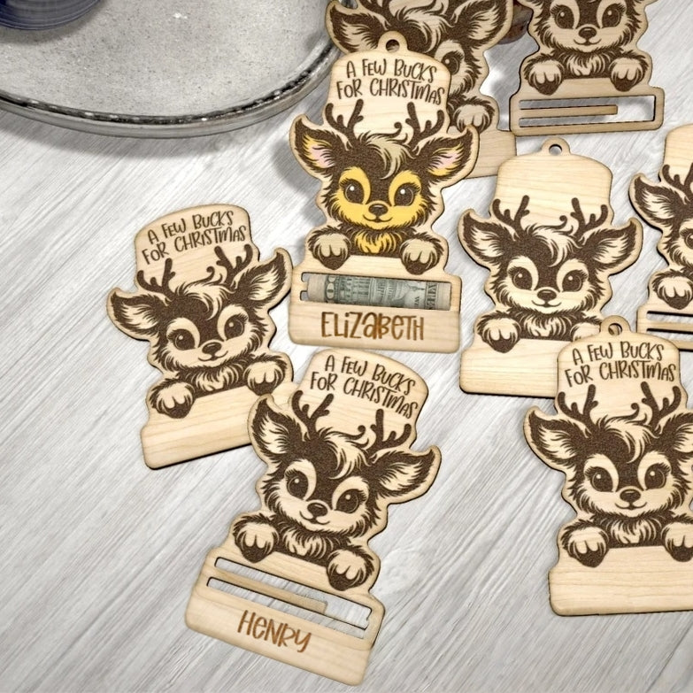 Personalized Christmas Money Holder | Reindeer, Santa & Elf