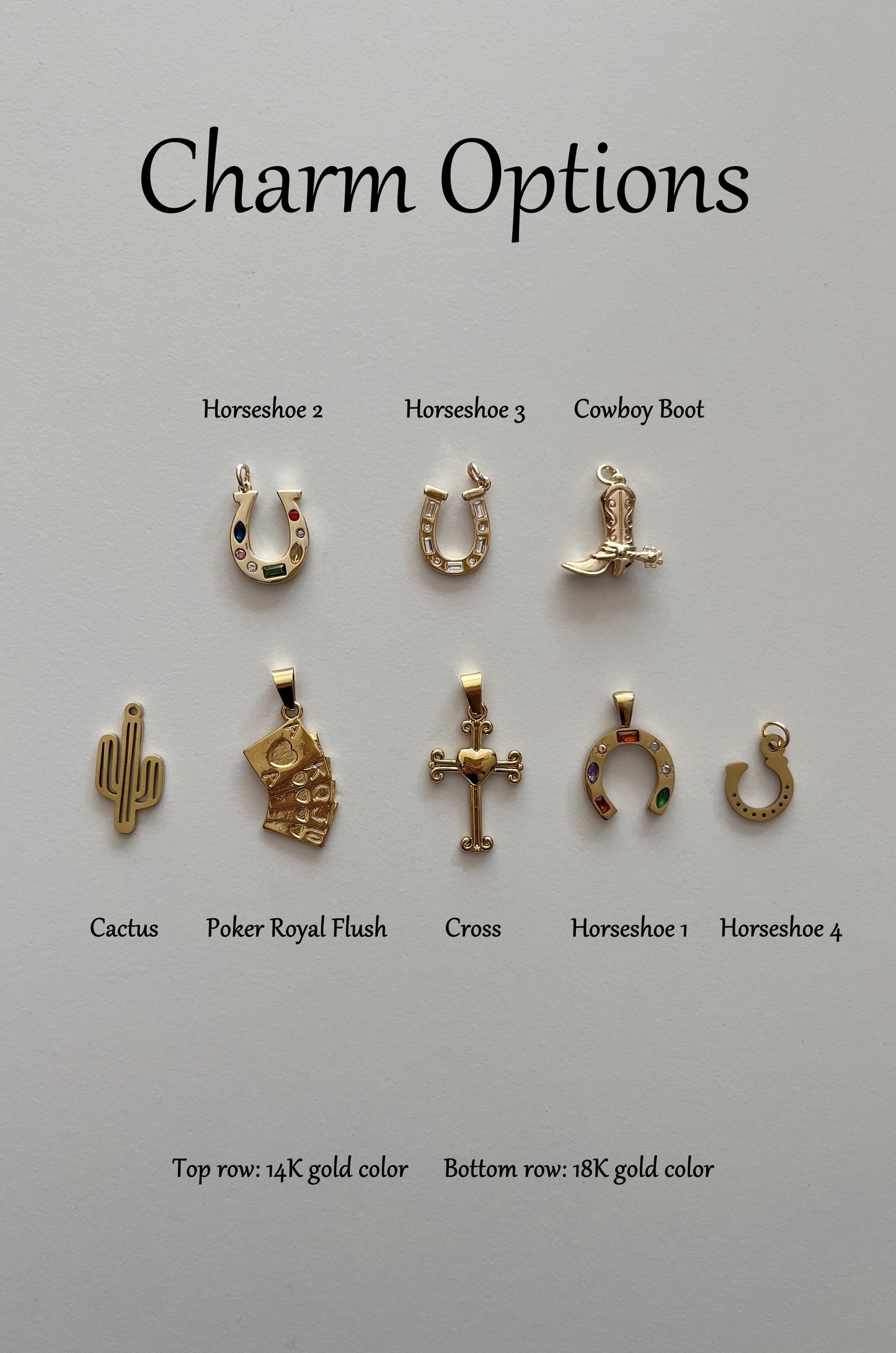 Western Car Charm – Horseshoe, Boots, Cross & Custom Hat