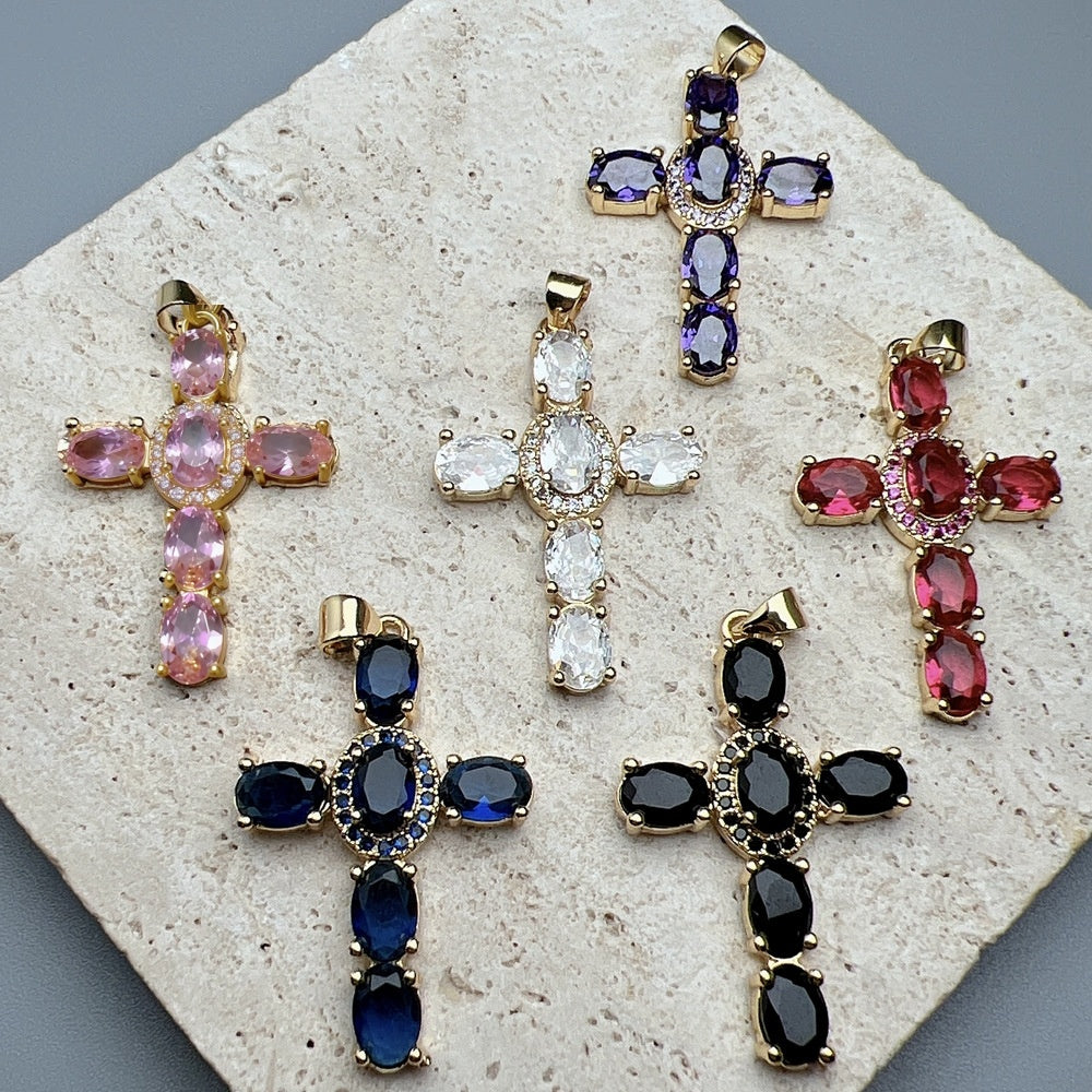Mini Cowgirl Hat Car Charm – Custom Crystal Cross & Initial