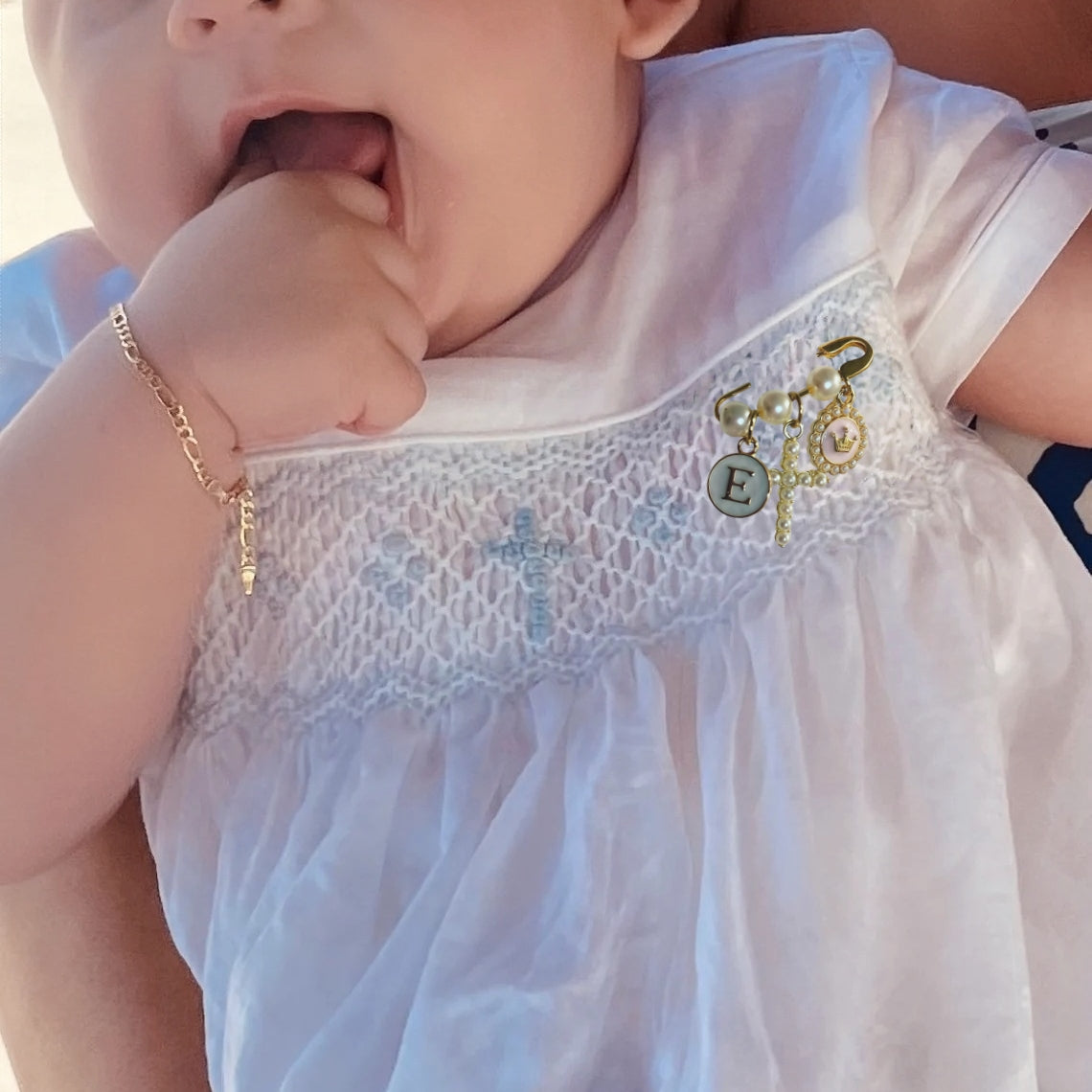 Personalized Gold Baby Pin – Baptism & Baby Shower Gift