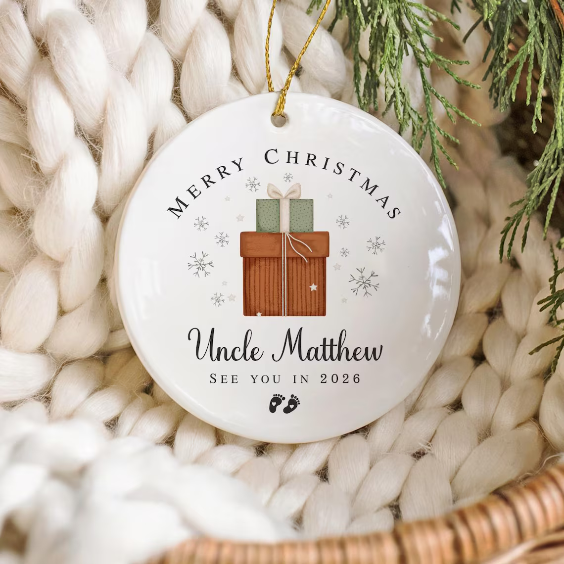 Promoted to Grandparents Ornament | Personalized Pregnancy Announcement