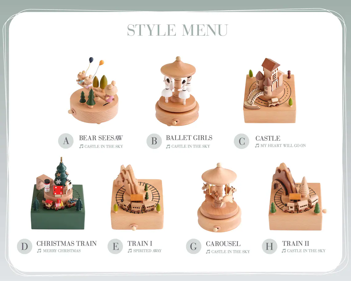 Personalized Wooden Train Music Box – Baby & Kids Keepsake Gift