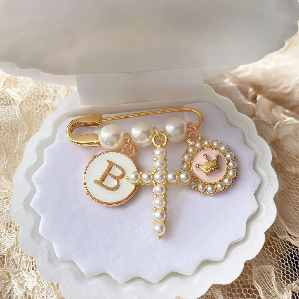 Personalized Gold Baby Pin – Baptism & Baby Shower Gift