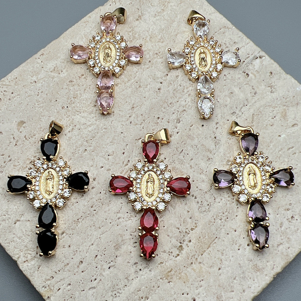 Cowboy Hat Virgin Mary Car Charm – Personalized Rearview Accessory