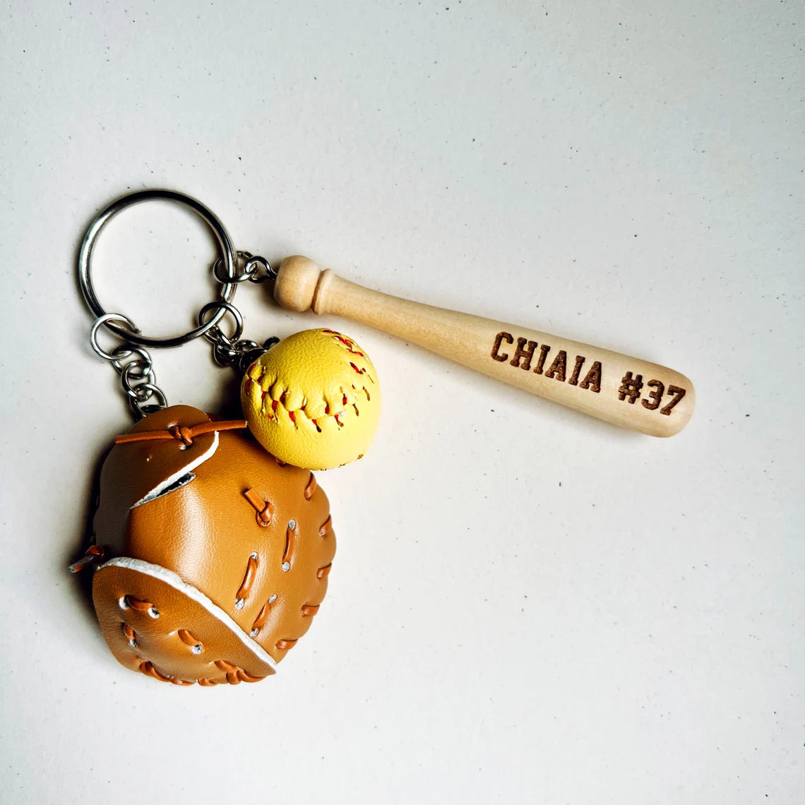 Custom Baseball Keychain Set – Engraved Gift for Players & Teams