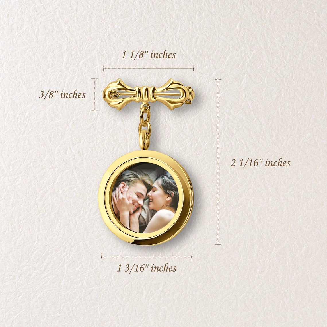 Wedding Bouquet Photo Charm – Crystal & Plain for Bride or Groom