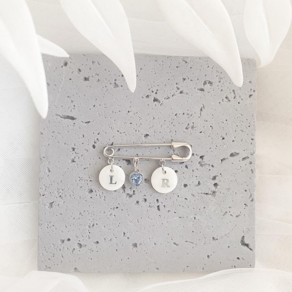 Something Blue Bridal Pin | 18K Gold Plated Blue Crystal Wedding Pin
