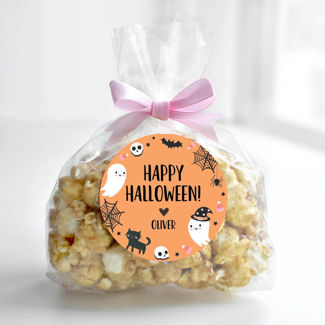 Personalized Halloween Stickers – Cute Kids Party Favor Labels Sticker Set
