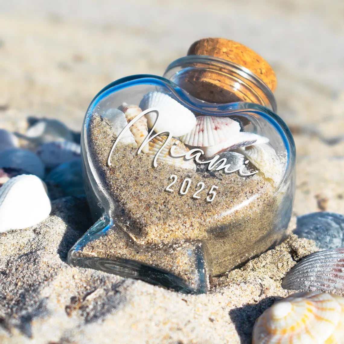 Personalized Travel Sand Bottle – Honeymoon or Beach Memory Keepsake
