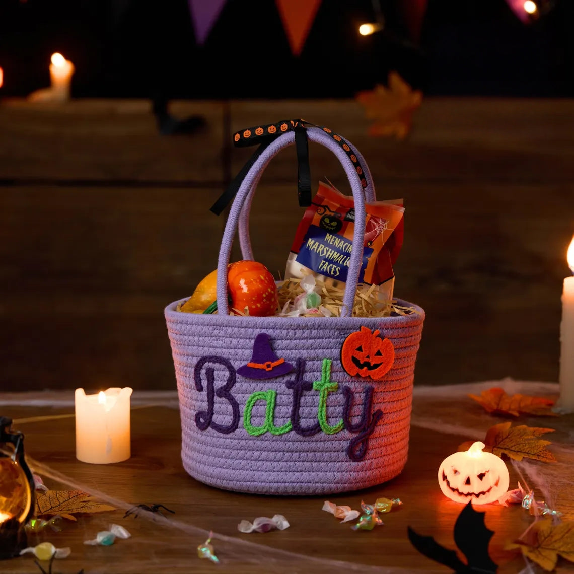 Personalized Halloween Treat Bag with Name | Trick-or-Treat Basket