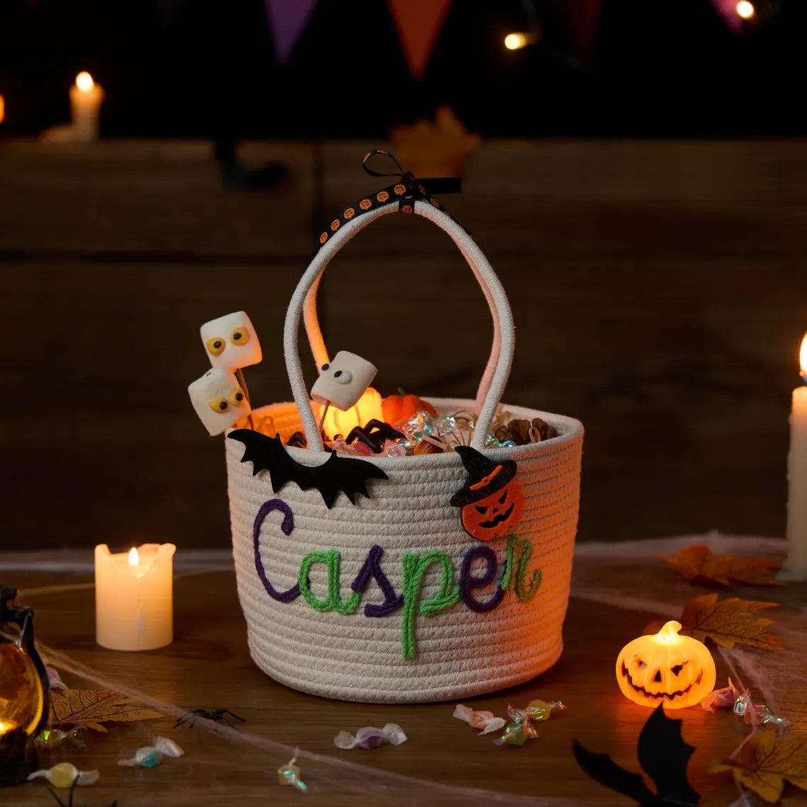 Personalized Halloween Treat Bag with Name | Trick-or-Treat Basket