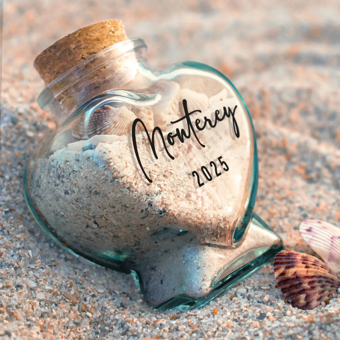 Personalized Travel Sand Bottle – Honeymoon or Beach Memory Keepsake