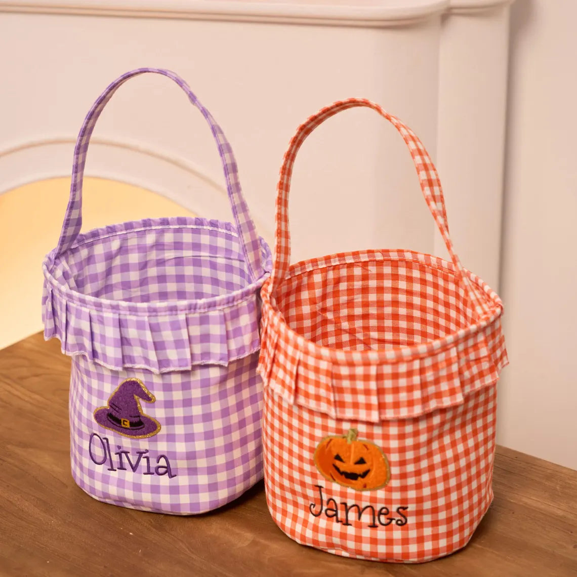Personalized Halloween Basket – Custom Embroidery Trick or Treat Bag