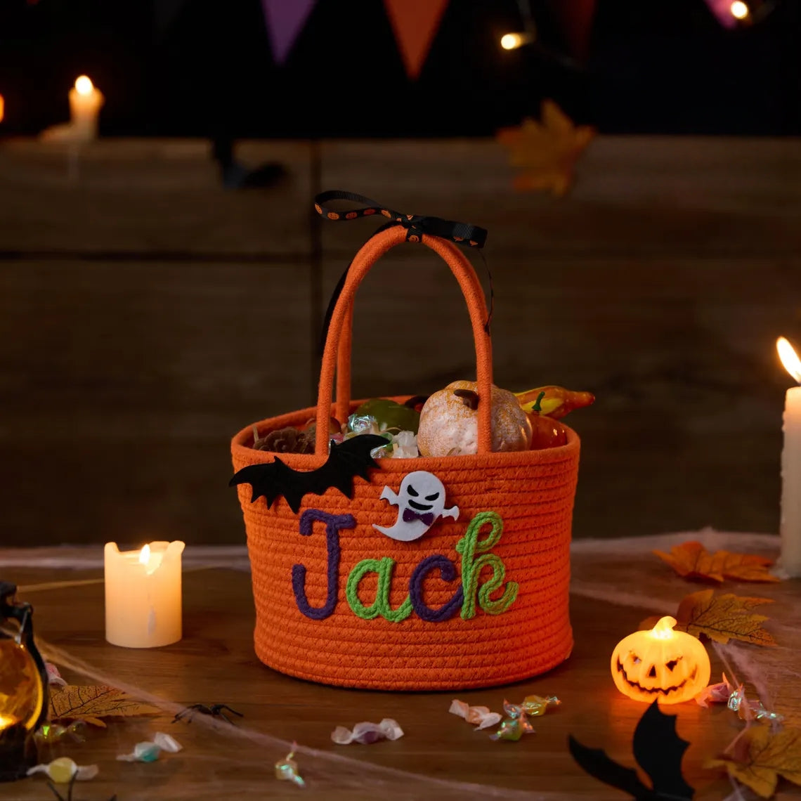 Personalized Halloween Treat Bag with Name | Trick-or-Treat Basket