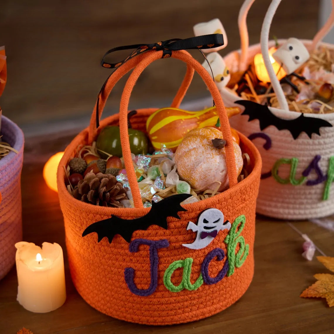 Personalized Halloween Treat Bag with Name | Trick-or-Treat Basket