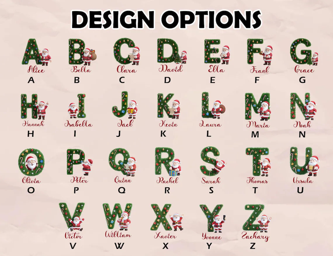 Personalized Christmas Tree Stickers โ Custom Name Gift Labels