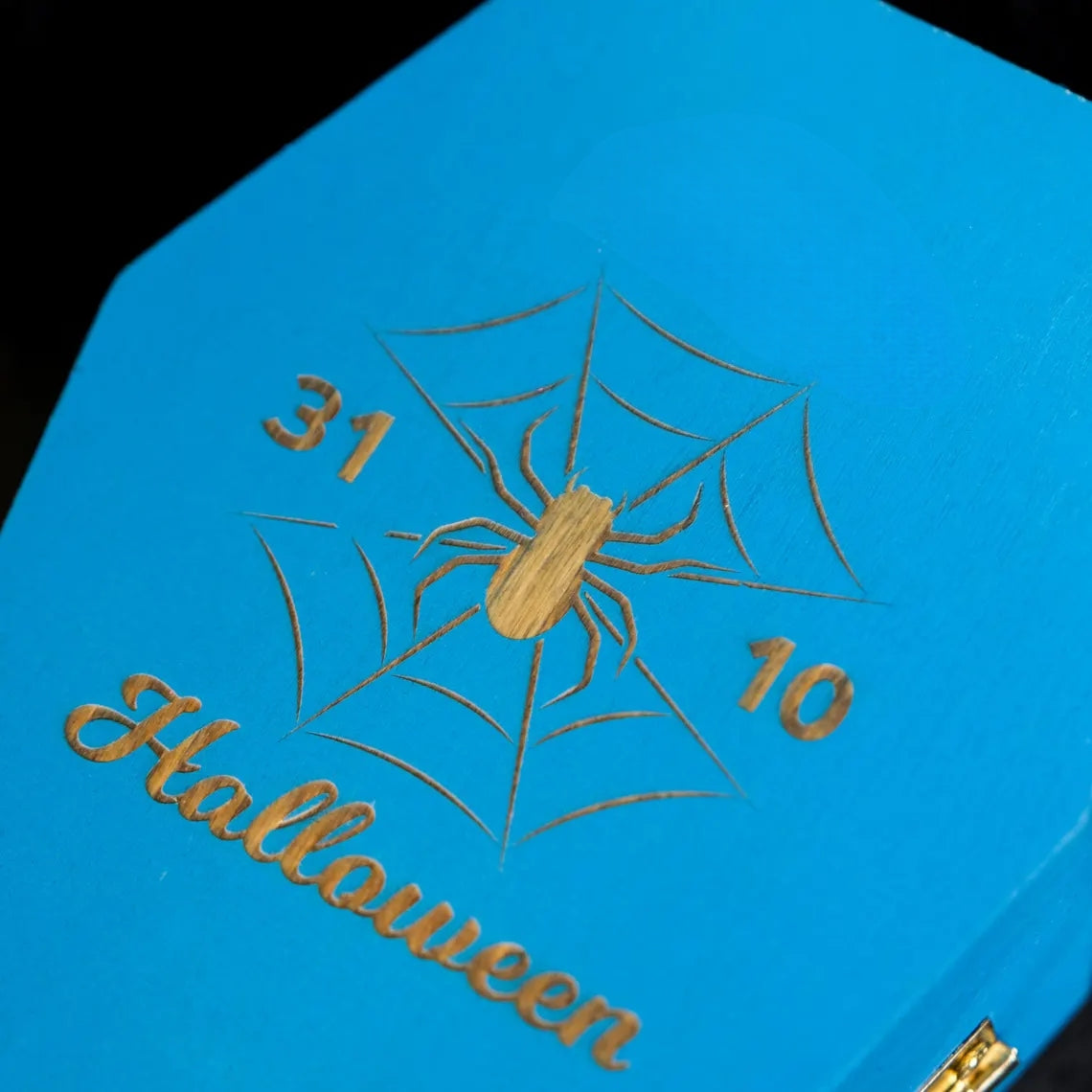 Handmade Personalized Wood Halloween Coffin Box – Spooky Treat & Gift