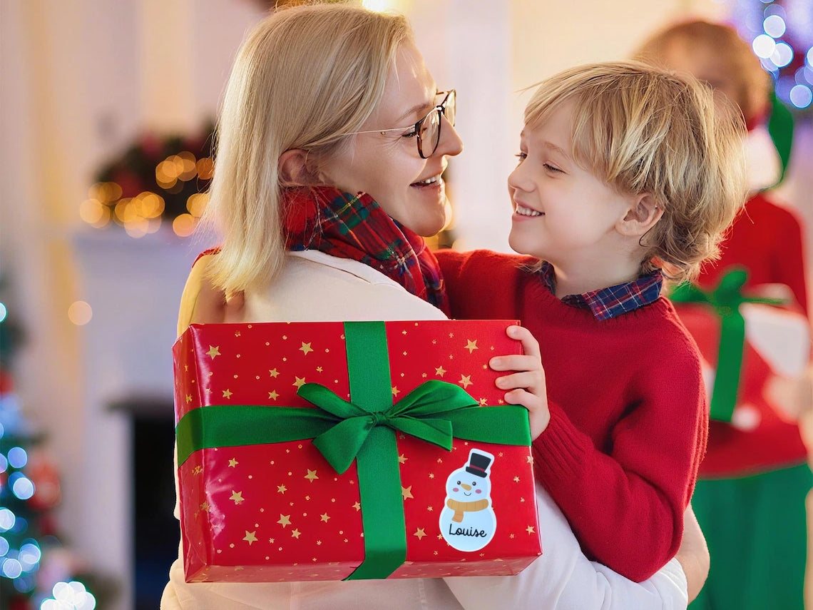 Personalized Christmas Gift Tags Stickers | Set of 20 Holiday Labels