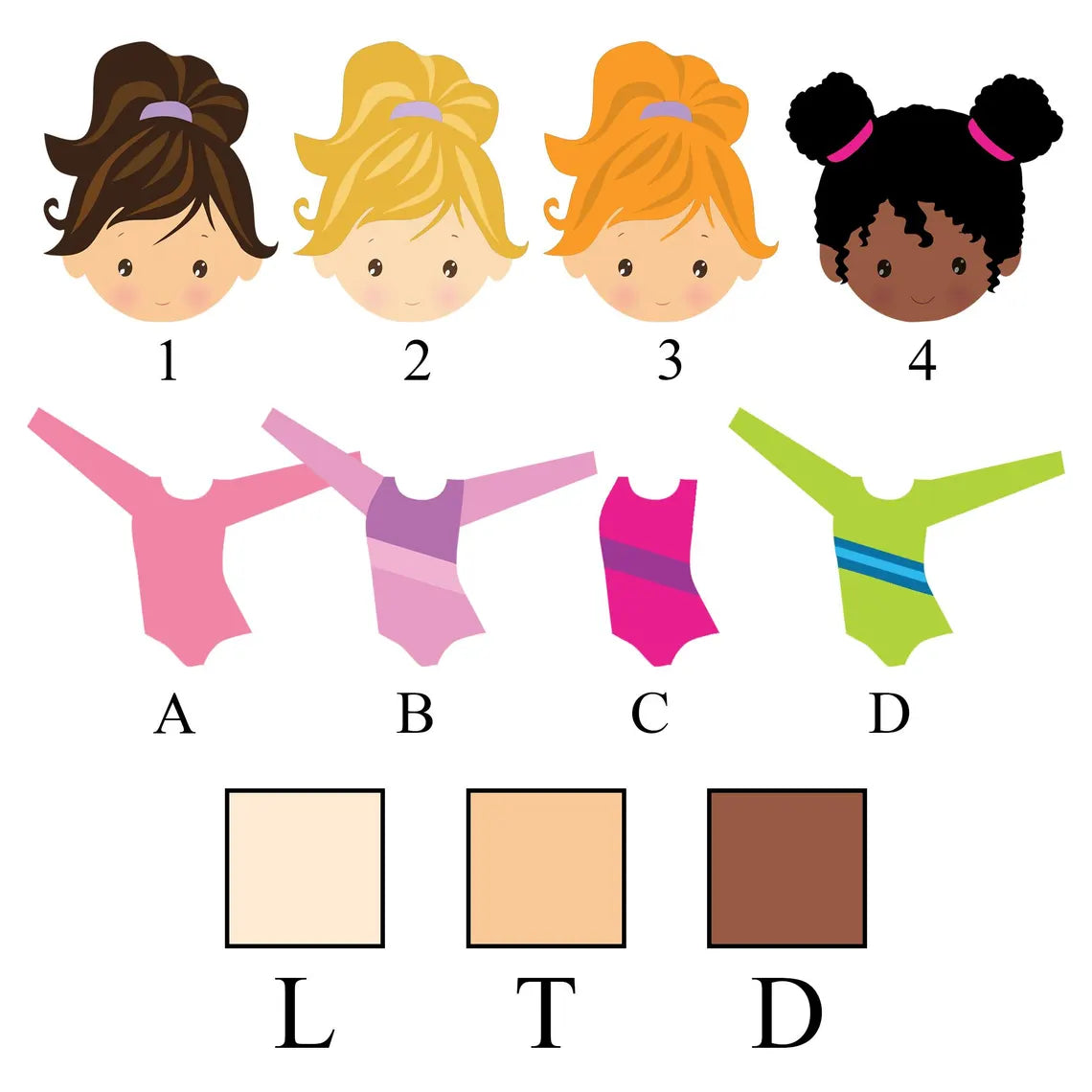 Personalized Girls Gymnastics Acrylic Ornament | Custom Gymnast Gif