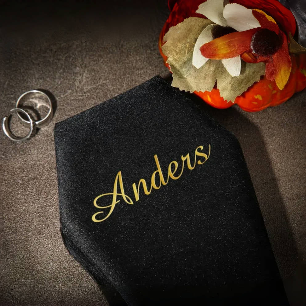 Personalized Coffin Jewelry Box – Gothic Halloween Gift