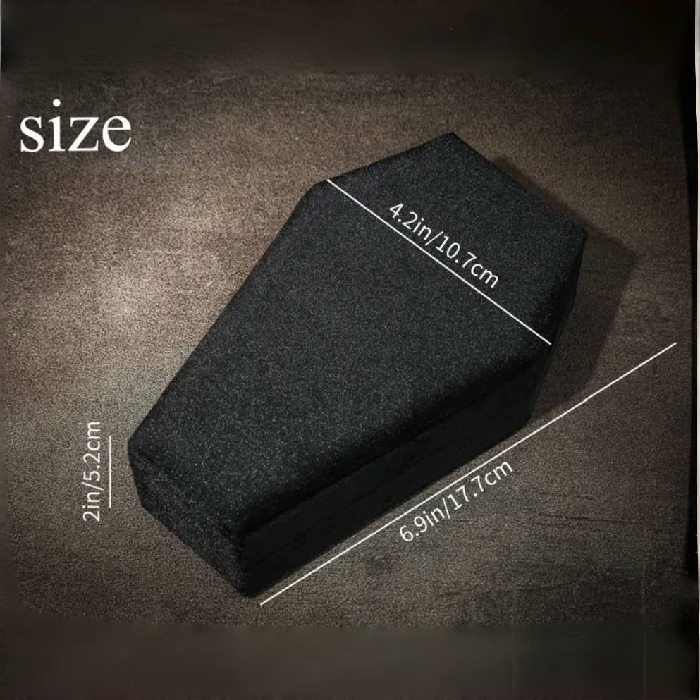 Personalized Coffin Jewelry Box – Gothic Halloween Gift