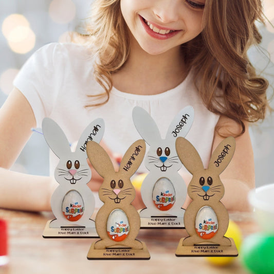 Personalisierter Osterhasen-Ei-Holzständer – Individualisierbare Partydekoration &amp; süßes Geschenk für Kinder 🐰🎁