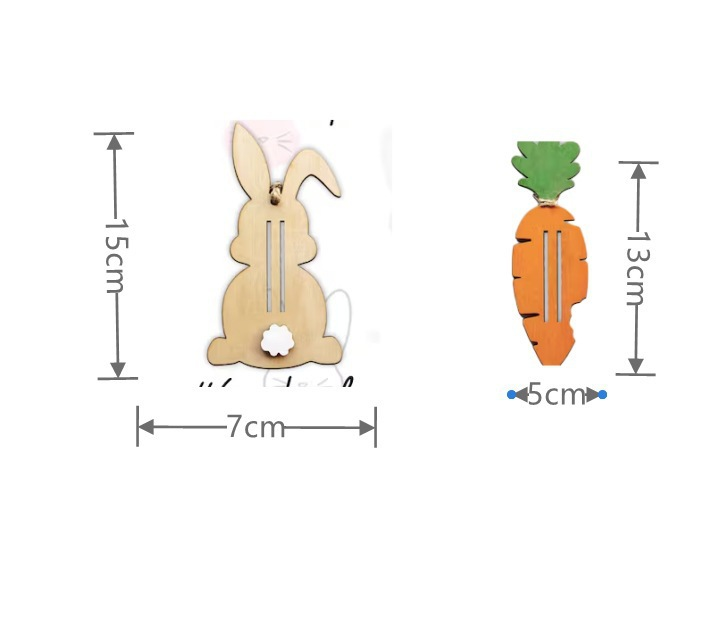 Geldhalter aus Holz mit Osterkarotte und Hase – perfekter Geschenkanhänger für die Feiertage