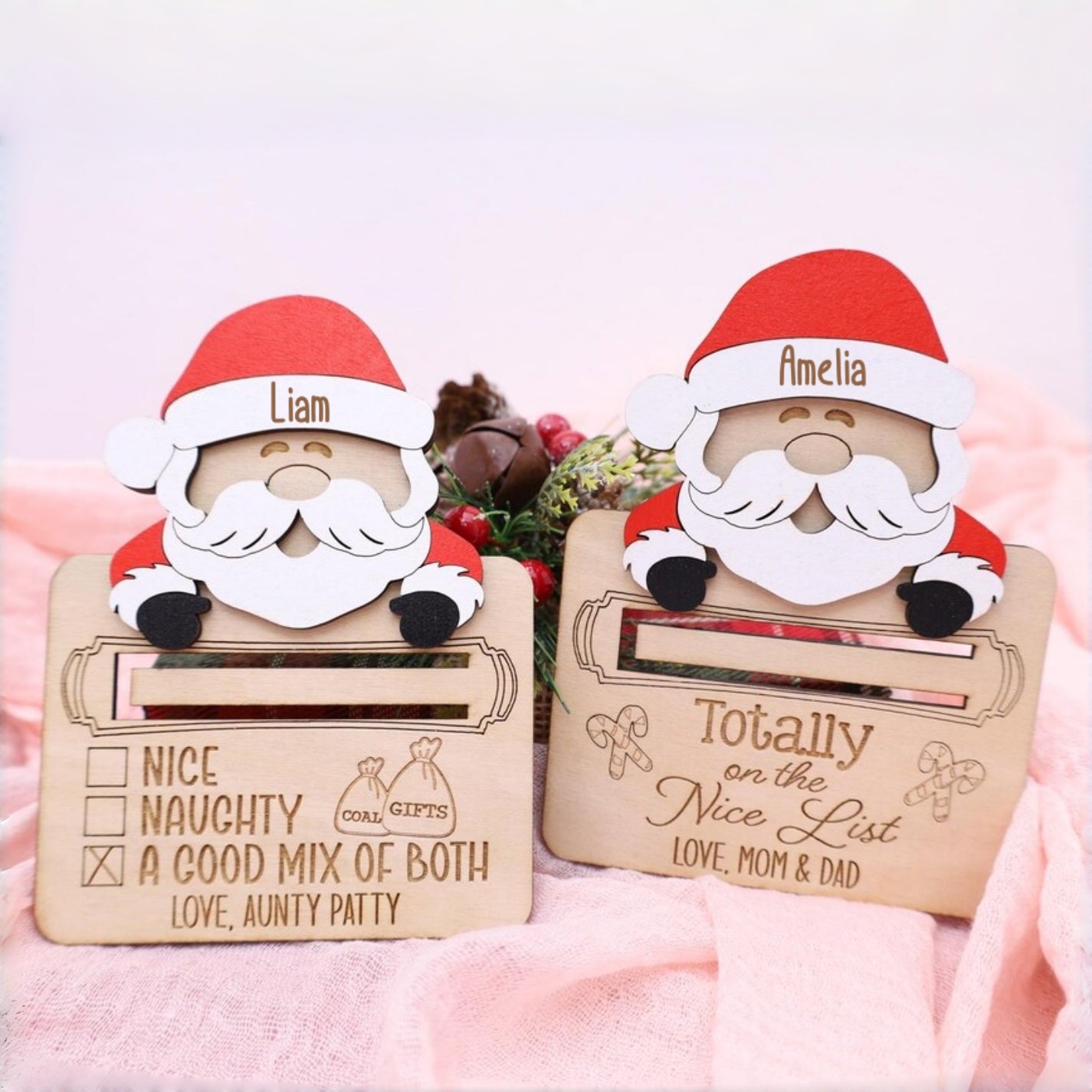 Personalized Santa Money Holder – Christmas Gift for Kids & Family