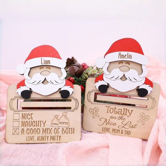 Personalized Santa Money Holder – Christmas Gift for Kids & Family