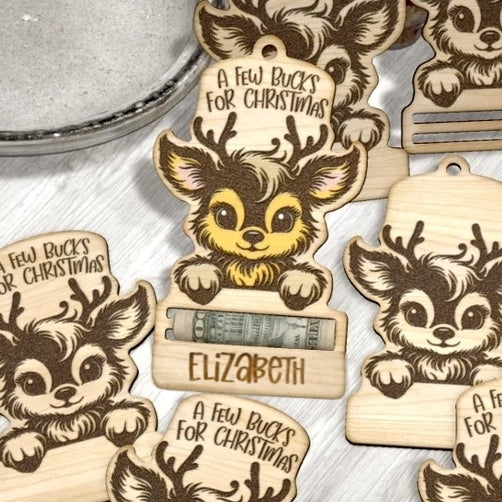 Personalized Christmas Money Holder | Reindeer, Santa & Elf