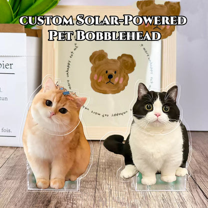 Personalized Pet Bobblehead – Solar & Battery Powered Perfect Gift for Pet Lovers