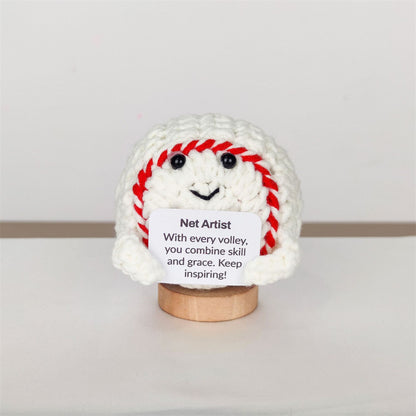 Gestrickte Sportbälle mit Aufmunterungskärtchen – Das perfekte Geschenk für Sportfans