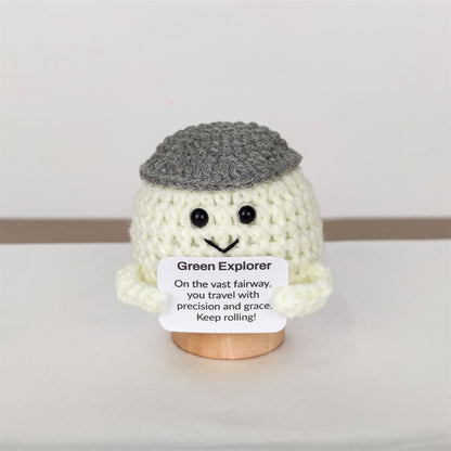 Gestrickte Sportbälle mit Aufmunterungskärtchen – Das perfekte Geschenk für Sportfans