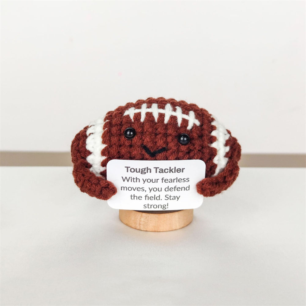 Gestrickte Sportbälle mit Aufmunterungskärtchen – Das perfekte Geschenk für Sportfans