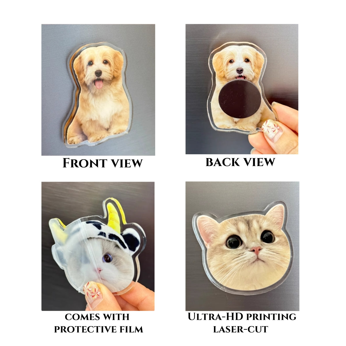 Custom Acrylic Pet & Child Fridge Magnet – Personalized Magnetic Keepsake