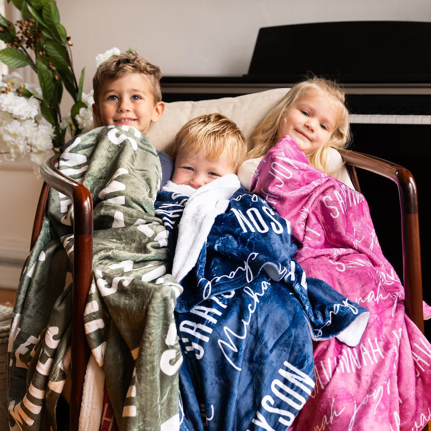 High Quality Super Soft Custom Family Name Blanket