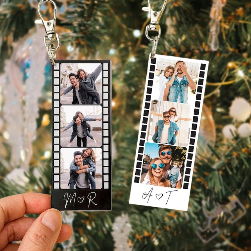 Custom Photo Strip Keychain – Couple & Best Friend Set (2pcs Option)
