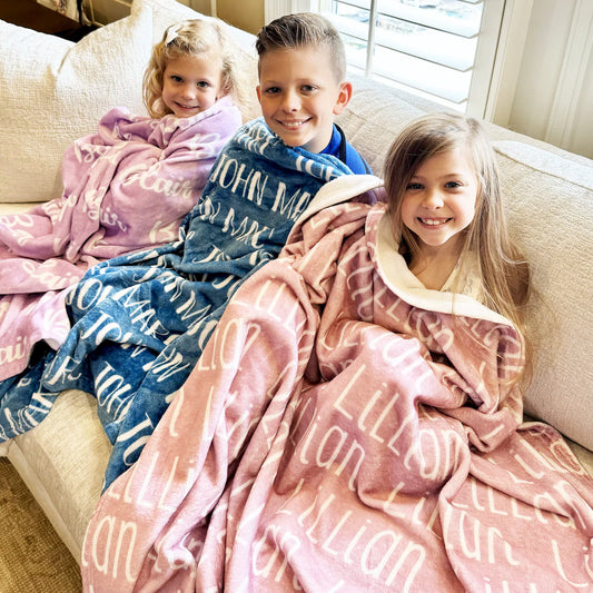 High Quality Super Soft Custom Family Name Blanket