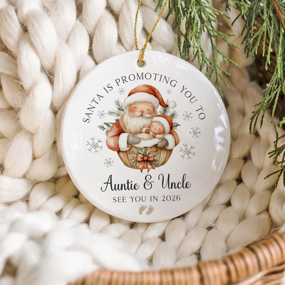Promoted to Grandparents Ornament | Personalized Pregnancy Announcement