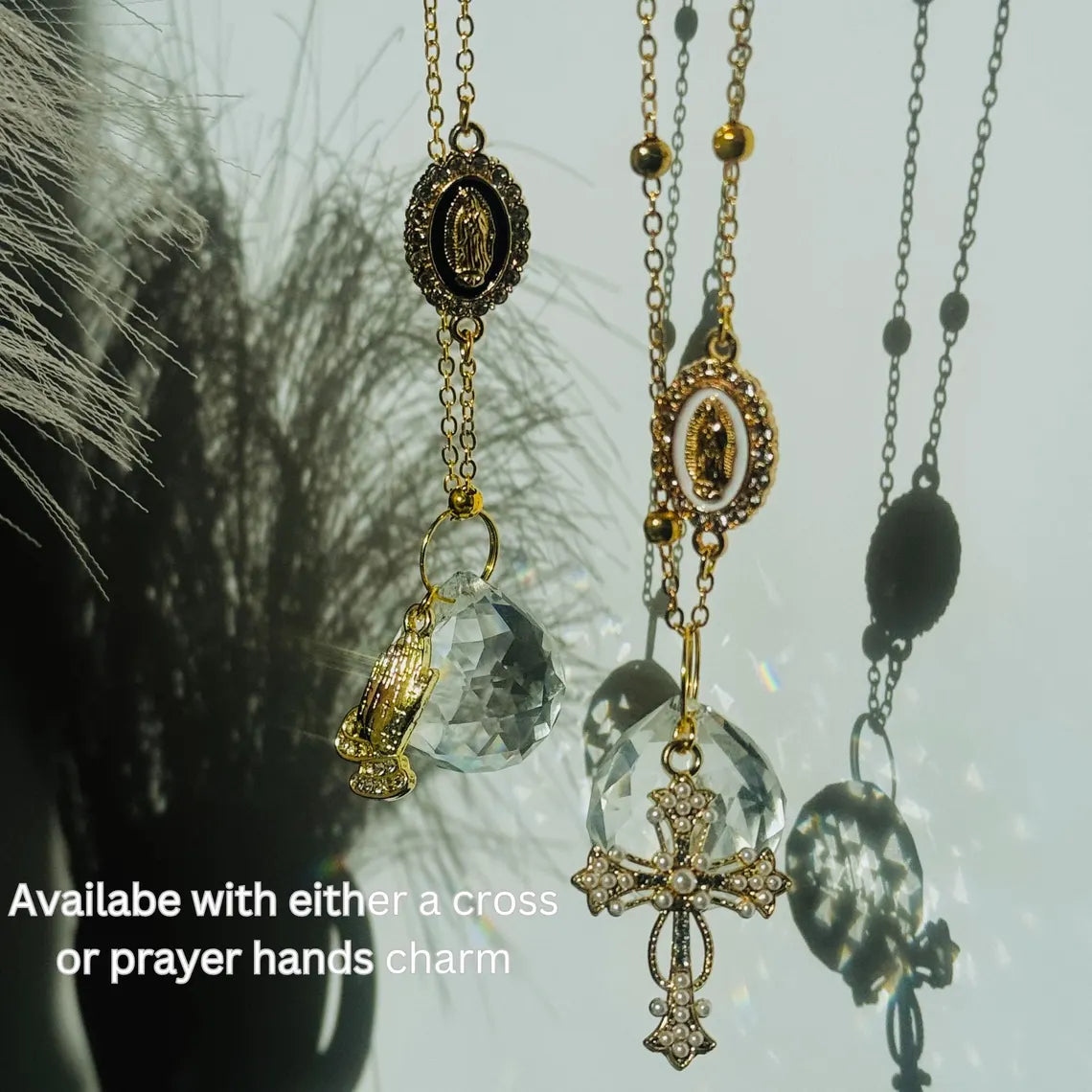 Custom Virgin Mary Car Suncatcher – Rainbow Maker Charm Decor