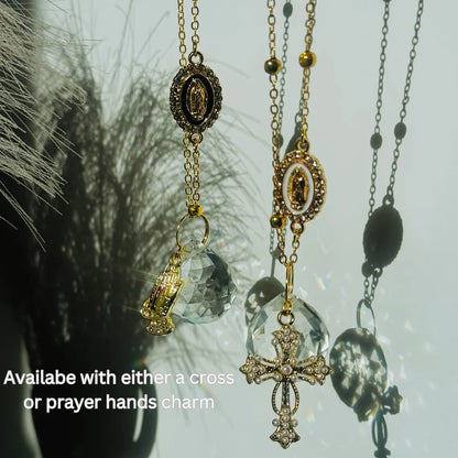 Custom Virgin Mary Car Suncatcher – Rainbow Maker Charm Decor