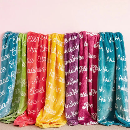 High Quality Super Soft Custom Family Name Blanket