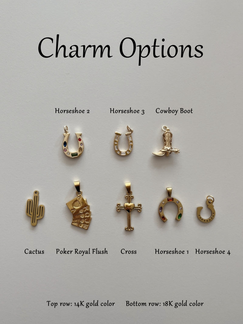 Mini Cowboy Hat Car Charm with Custom Initial-3 Colors