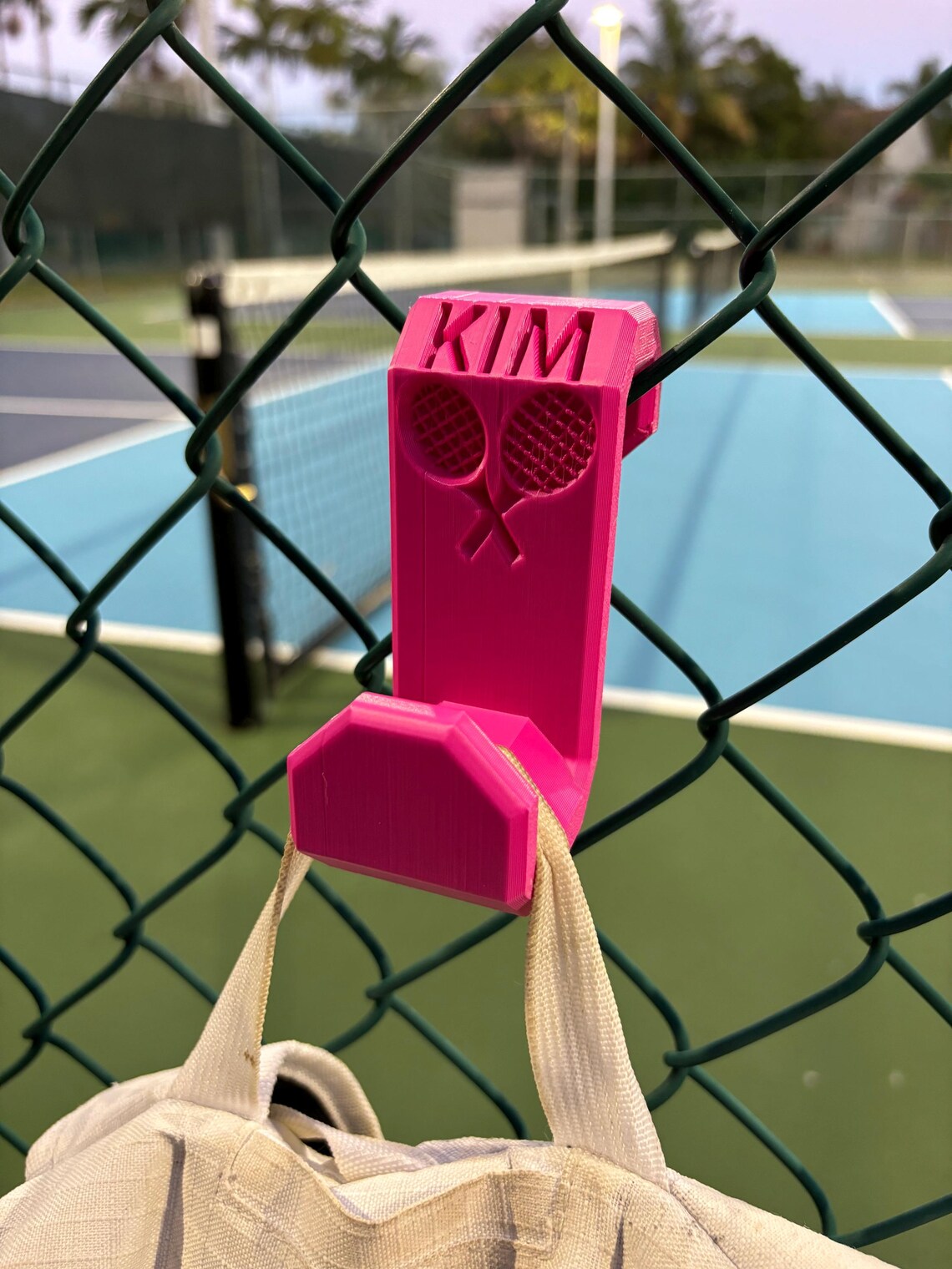 Custom 3D-Printed Bag Hook – Personalized Name, UV & Heat Resistant