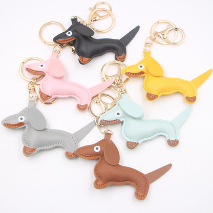 Personalized Dachshund Keychain | Custom Name & Initial Keyring