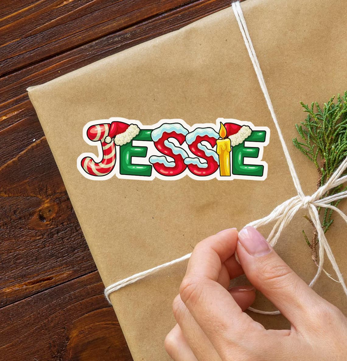 Personalized Christmas Gift Labels | Custom Name Stickers Set