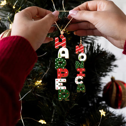 Personalized  Acrylic Christmas Name Letter Ornament 2025 – Custom Stocking Tag