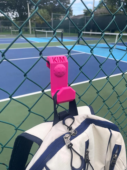 Custom 3D-Printed Bag Hook – Personalized Name, UV & Heat Resistant