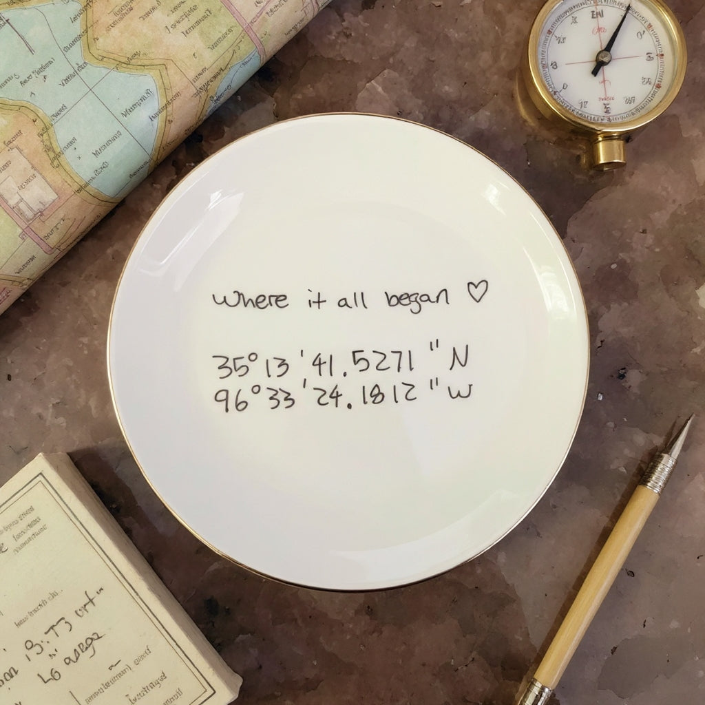 Personalized Handwriting Ring Dish – Custom Jewelry Keepsake Gift