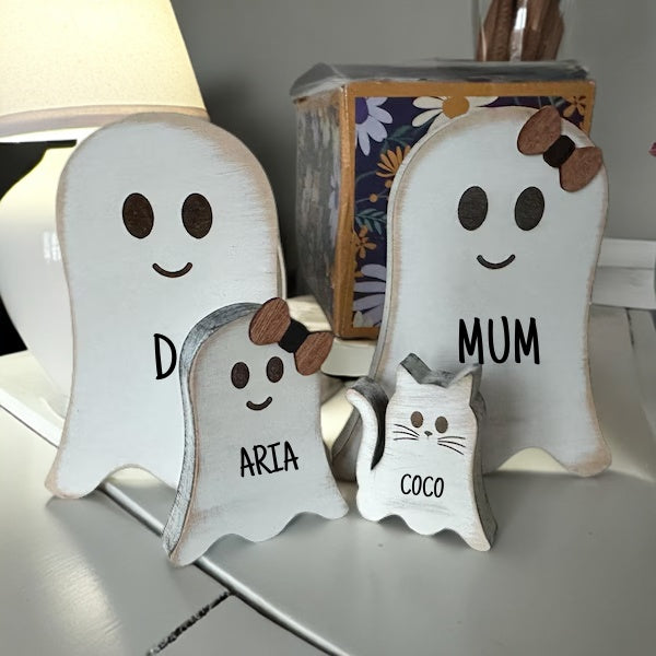 Personalized Ghost Family Decor | Our Boo Crew Halloween Decoration